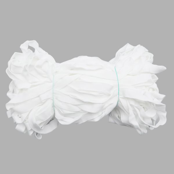 Шнур отделочный трикотажный плоский ⌀20.0 мм / 70 метров, белый