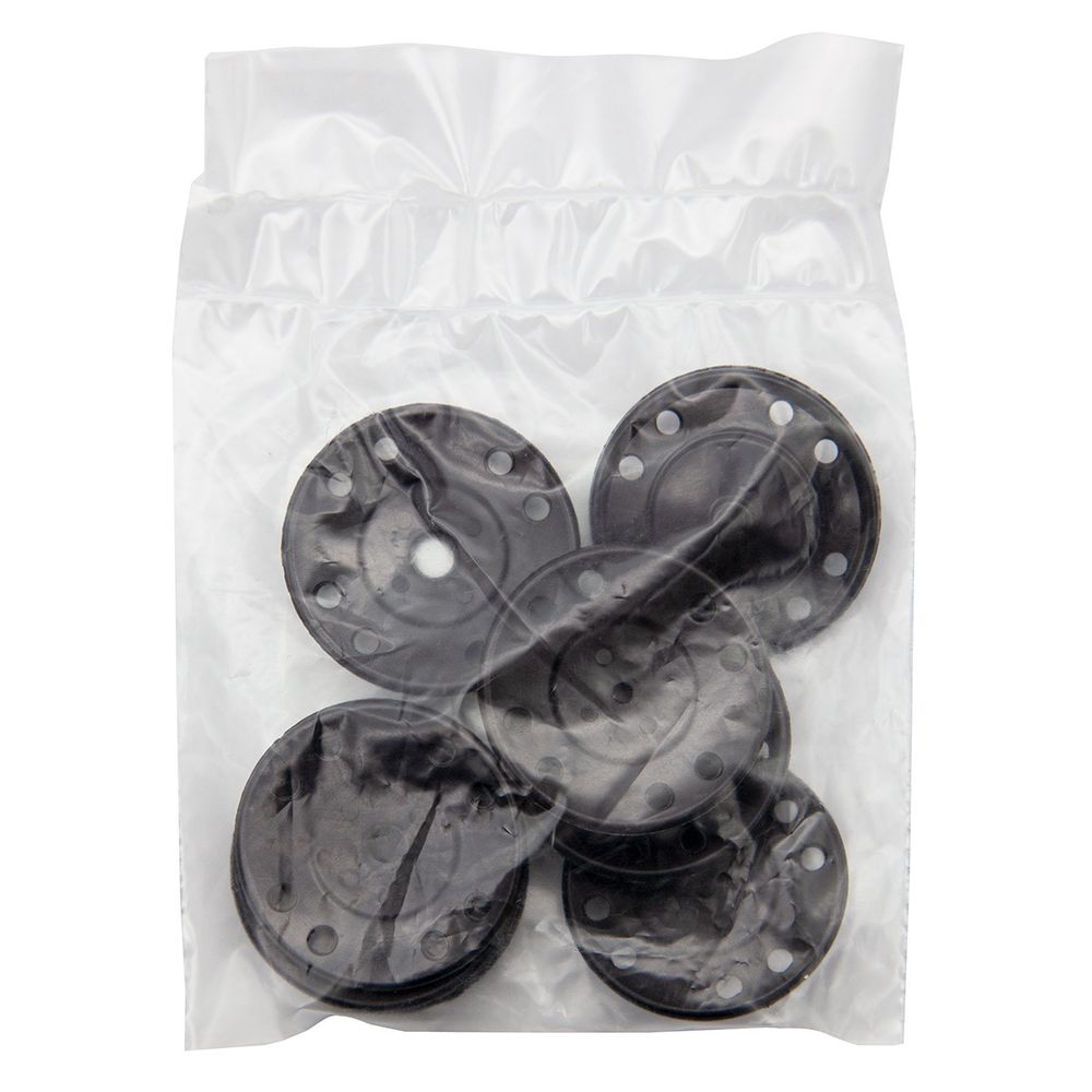 Кнопка пришивная металл ⌀35.0 мм, цв.черный пласт, 4 шт, BIG