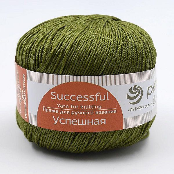 Пряжа Пехорка Успешная / уп.10 мот. по 50 г, 220 м, цв.760 оливковый
