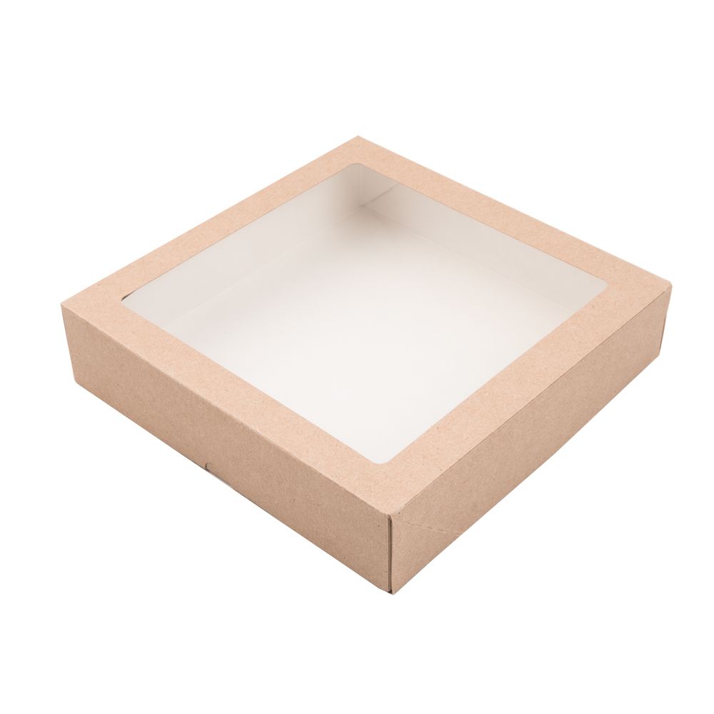 Коробка универсальная с окном 20х20х4.5 см, 5 шт, S-Chief BFC-037