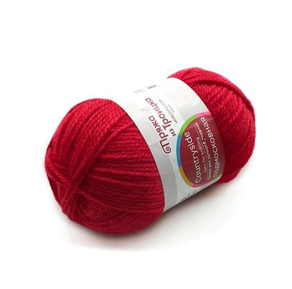 Пряжа Троицкая Подмосковная / уп.10 мот. по 100 г, 250 м, 006 красный