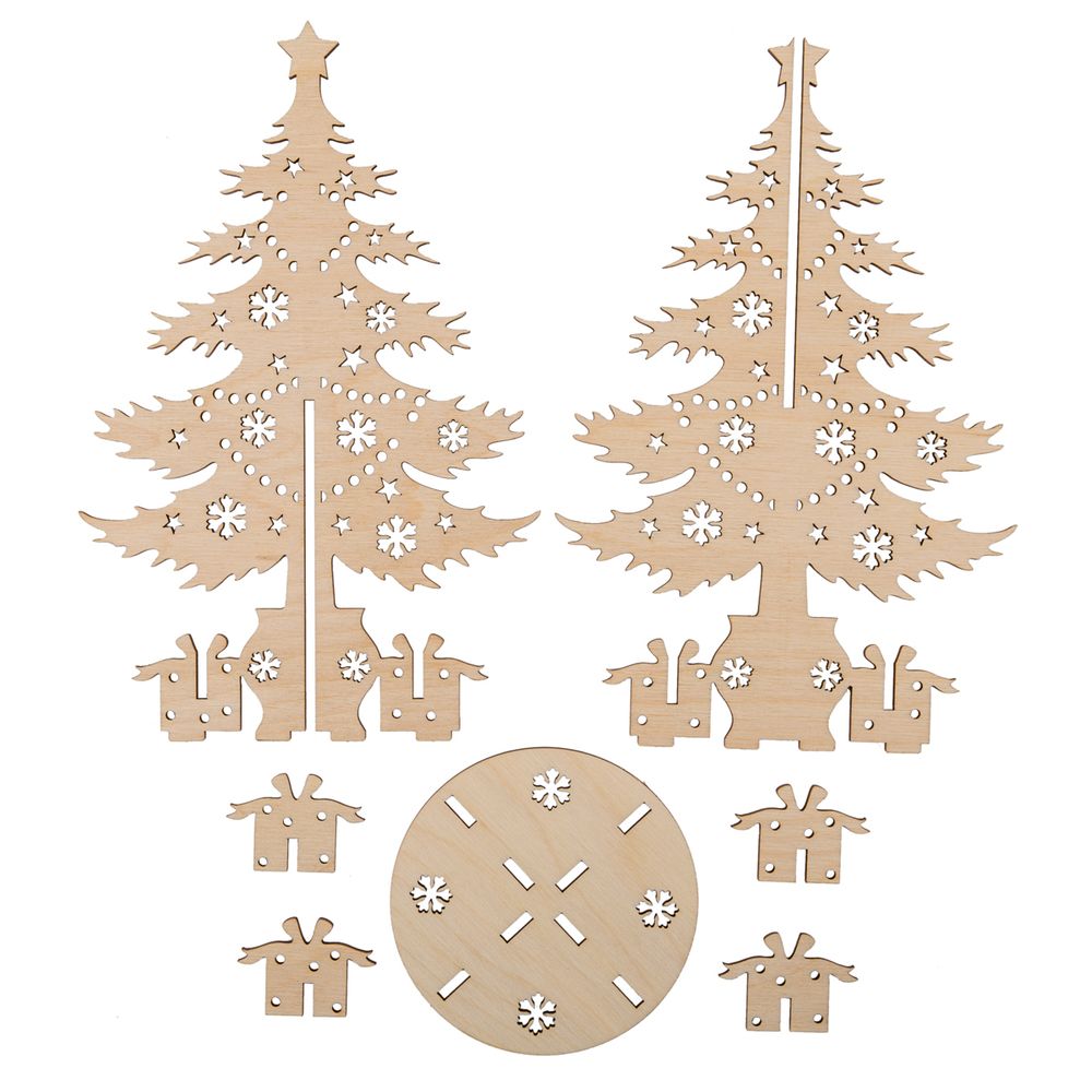 Заготовка из фанеры на подставке Елка, ⌀13.5 смх21 см, Mr.Carving КЛ-10