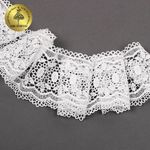 Кружево гипюр (плетёное) 80 мм, матовая нить TBY.0618, цв.белый уп.4.5м, Kruzhevo