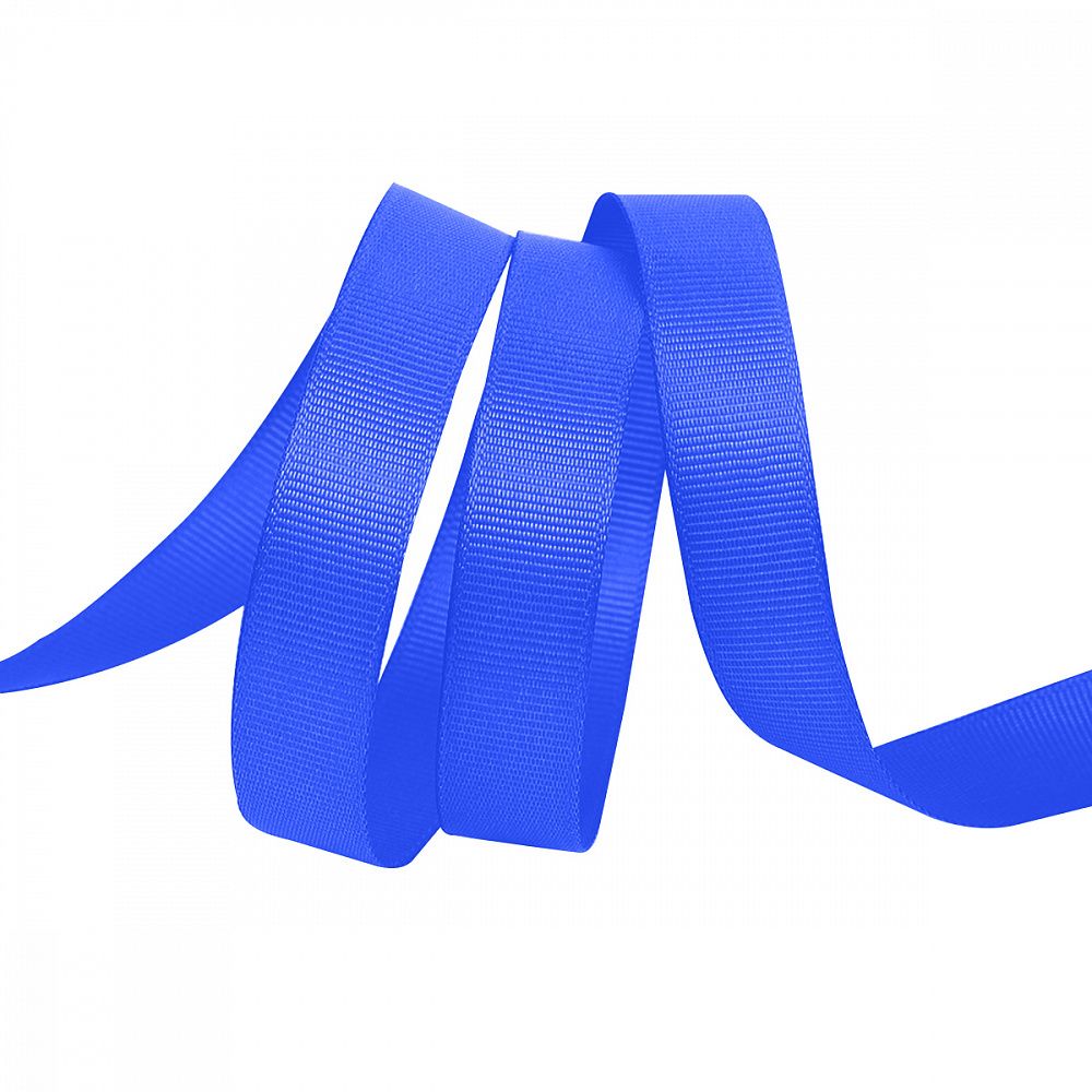 Лента репсовая (в рубчик) 15.0 мм цв. 366 ярк.синий уп.22.86м (±1м)