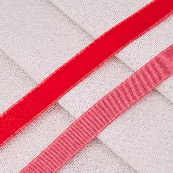 Лента бархатная (тесьма) 12.0 мм / 32.9±2 метров, 0081-1211, 43 красный