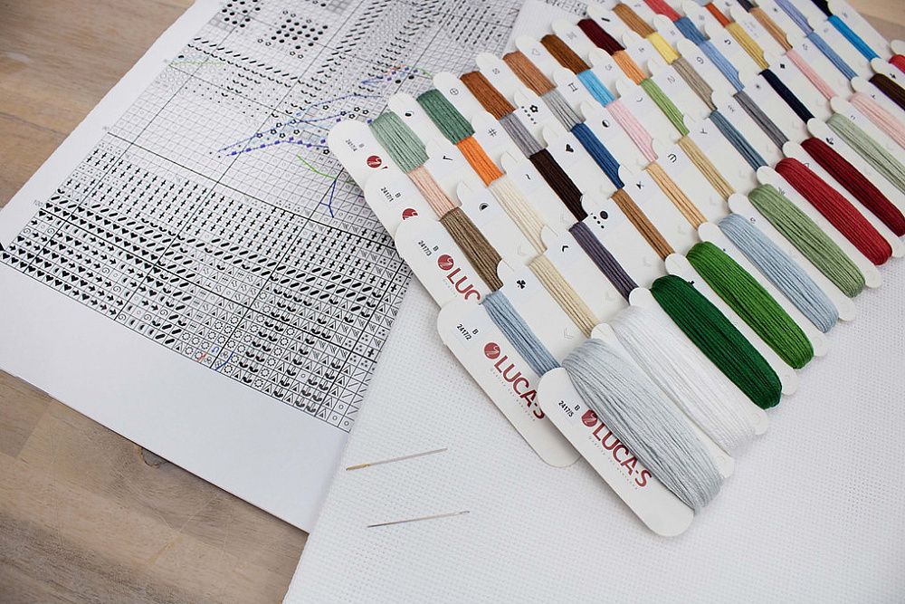 Набор для вышивания нитками Luca-S, Кормушка для птиц 25х33 см