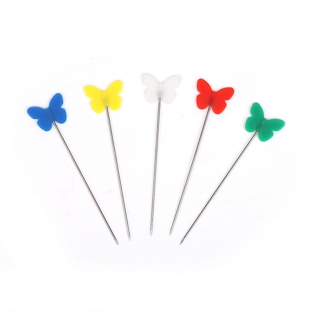 Булавки портновские для квилтинга "Бабочки" сталь, 50 шт, 53 мм