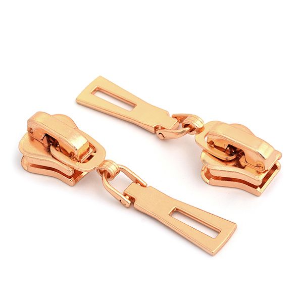 Слайдер (замок) для молнии трактор Т8 (8 мм), автомат, TT2, цв.золото, уп.10 шт, Mzipp