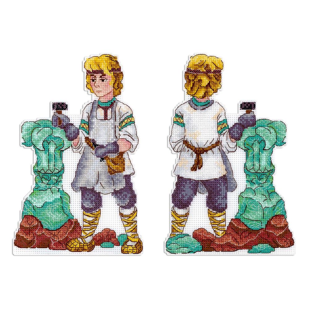 Набор для вышивания нитками МП Студия, на пластиковой канве Данила мастер 19х13см