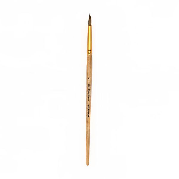 Кисть колонок круглая №04, 5 шт, короткая ручка, Mr.Painter KOR 431-04