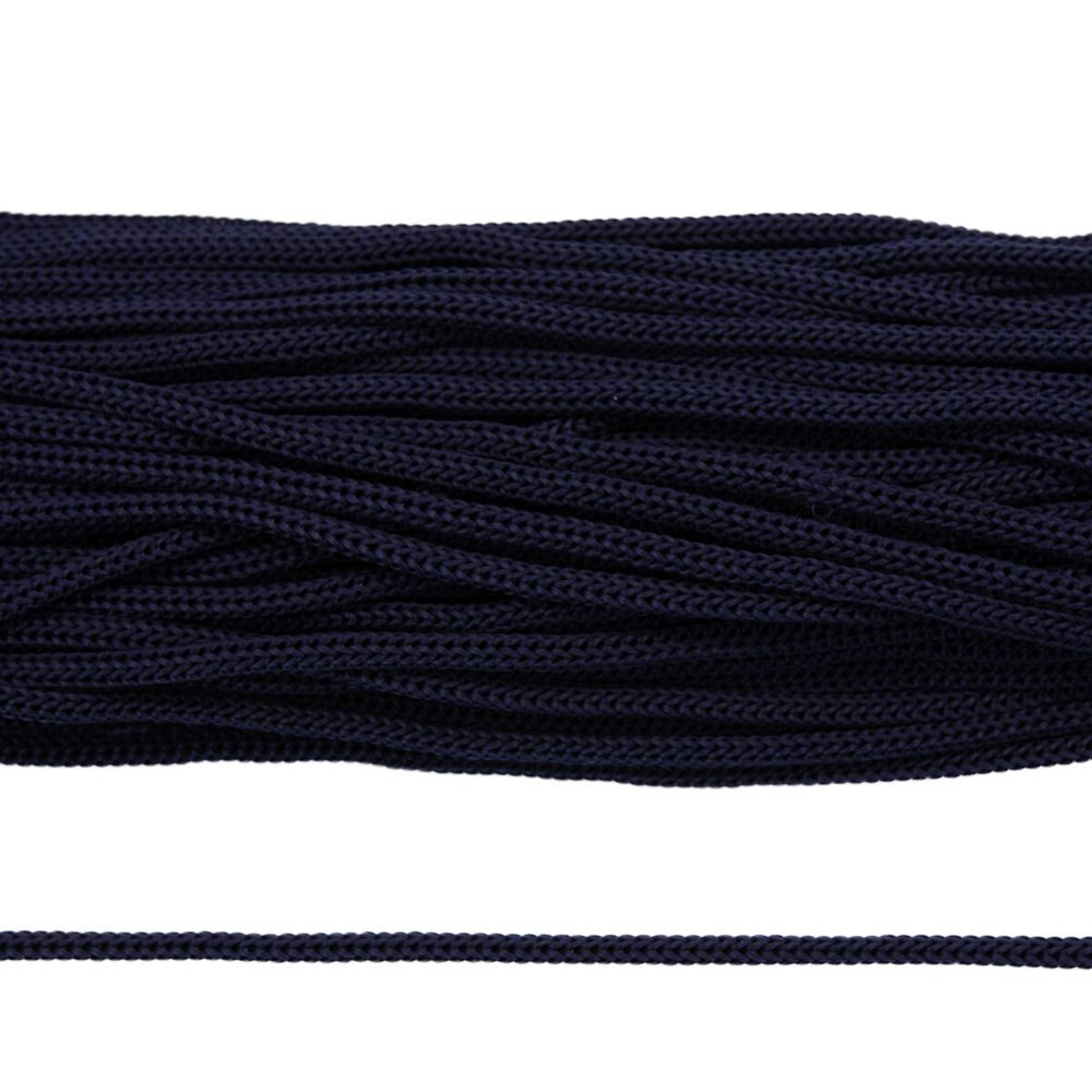 Шнур полипропилен круглый вязаный ⌀5.0 мм / 100 метров, 5-28 т.синий