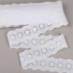 Кружево шитьё хлопок.1137 45 мм, цв.01 белый, уп.13.71м, Kruzhevo