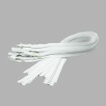 Молния спираль (витая) Т7 (7 мм) 1 зам., разъем., 60 см, никель / белый, 10 шт