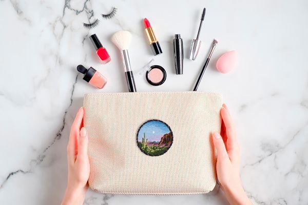 Набор для вышивания нитками Panna Живая картина JK-2295, Брошь. Каньон, 5.5х5.5 см