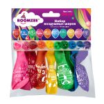 Набор воздушных шаров с рисунком 30 см, 10 шт, 01 С днем рождения!, Boomzee BPR-30