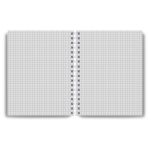 Тетрадь общая с пластиковой обложкой, 500 мкм, тиснение серебряной фольгой, A5 96 л. на гребне 65 г/м², белизна 100% 4 шт клетка, 01931 Пурпурная, Светоч ТЕТ96-001