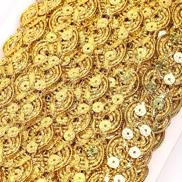 Тесьма отделочная 23 мм / 13.71 метров, TBY 906 цв.золото