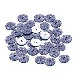 Пуговицы 2 прокола 24L, (col.03 (синий)), 36 шт /TOS/