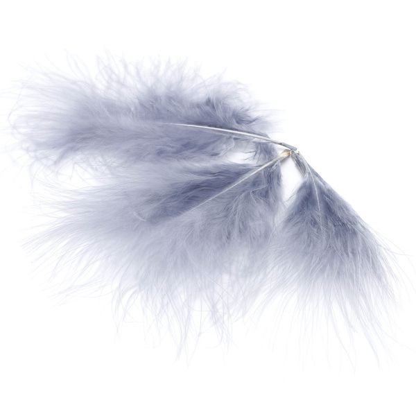 Перья декоративные 5-10см, 25 шт, H-46 серый