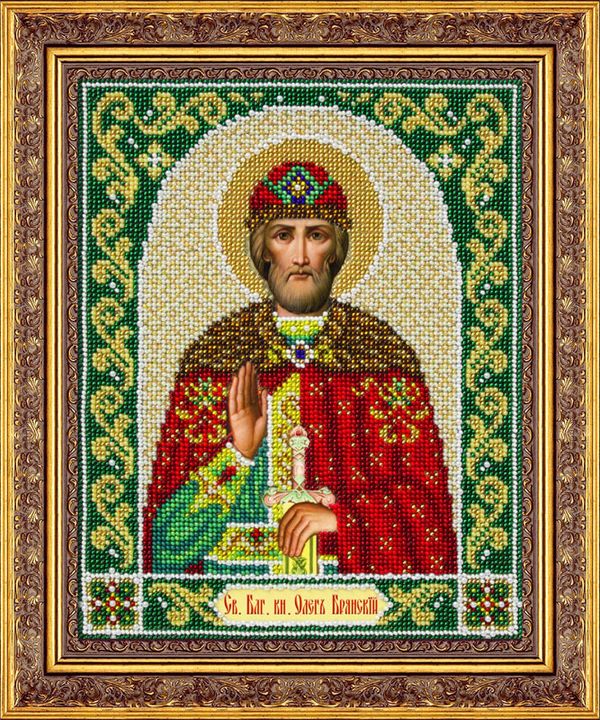 Набор для вышивания бисером Паутинка, Св. Благов. кн. Олег Брянский 20х25 см
