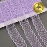 Кружево отделочное в стиле "трикотаж" 28 мм, TBY 1670, цв.11 св.сиреневый, уп.27.4м