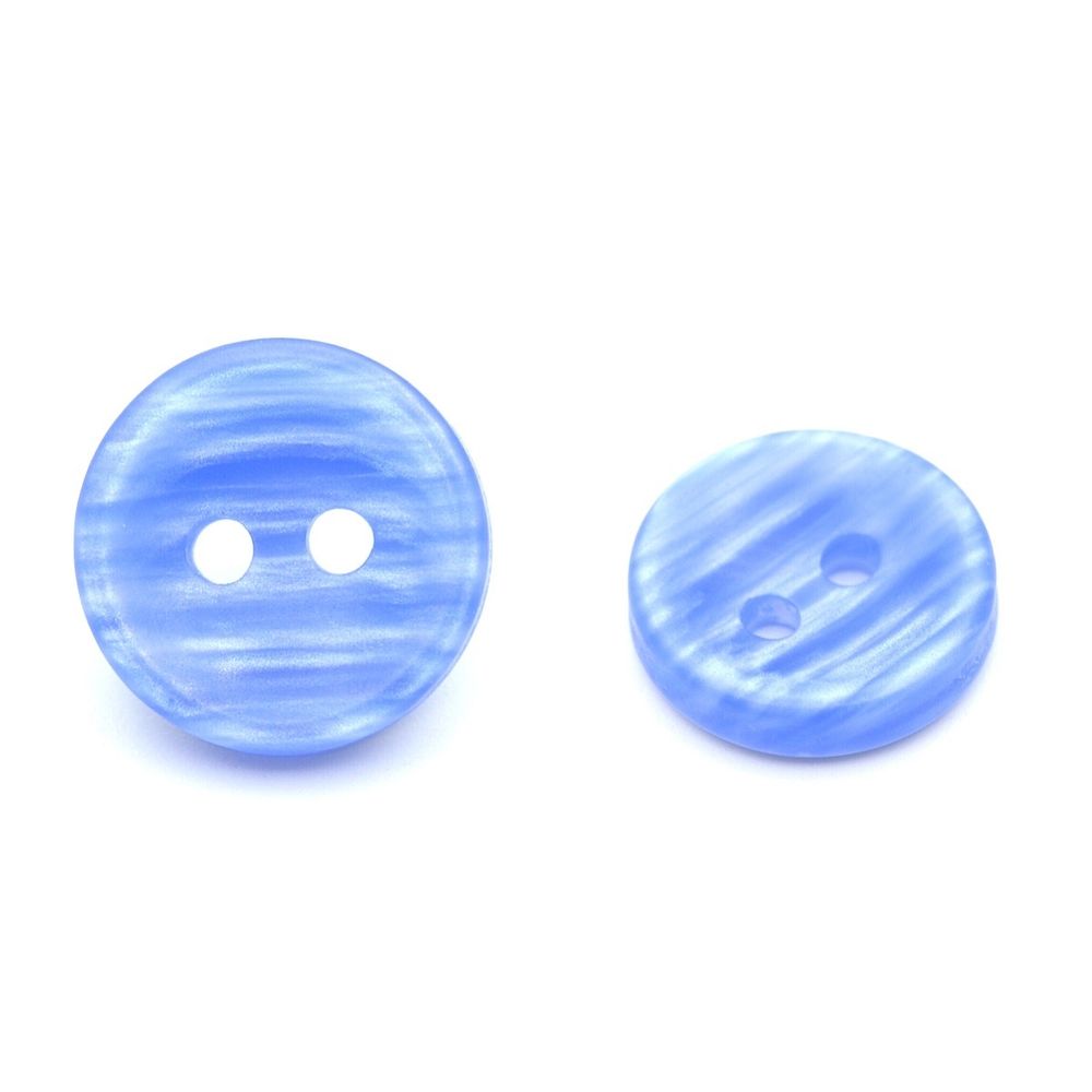 Пуговицы 2 прокола 18L (11мм), пластик (col.07 голубой), 72 шт, CN 2802