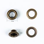 Люверсы металл ⌀6.0 мм (внутр.), h=4.2 мм, внешн. ⌀11.5 мм, латунь, 100 шт, BIG