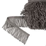 Бахрома отделочная 75.0 мм / 25 метров, витая, 235 серый, Gamma 565