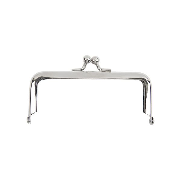 Застежка для сумки фермуар 10.5х6 см, 1 шт, 01 серебро, Gamma FER-28