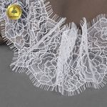 Кружево шантильи (реснички) 80 мм, цв.1 белый, 3 метра, Kruzhevo