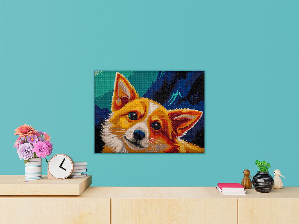 Алмазная (кристальная) мозаика Фрея ALPD-237, на подрамнике Рыжий проказник, 40х30 см