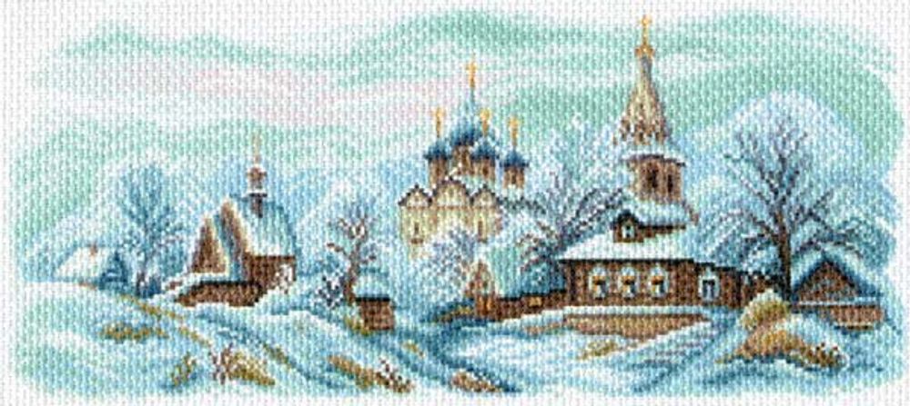 Рисунок для вышивания Матренин Посад (канва), 24х47 -1625 Зимний Суздаль