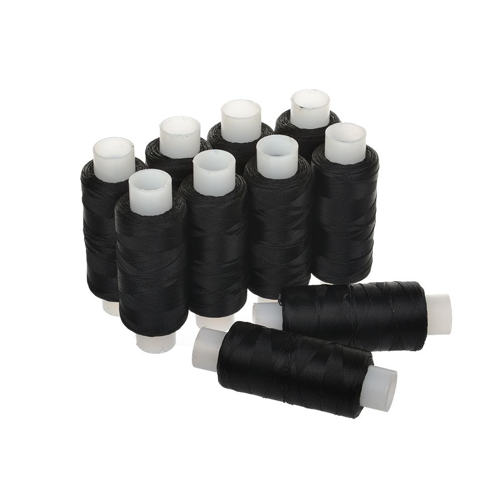 Нитки лавсан 33Л/черный 10 катушек 200м