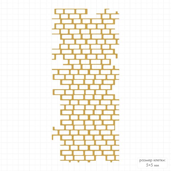 Нож для вырубки 6.4х13.7 см, Кирпичи (мелкие) DICUT-M0114, Mr.Painter DICUT-M0114