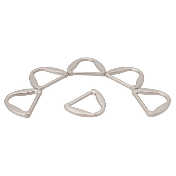 Полукольцо литое металл 25мм (33х26мм), никель матовый, MB2327, 6 шт