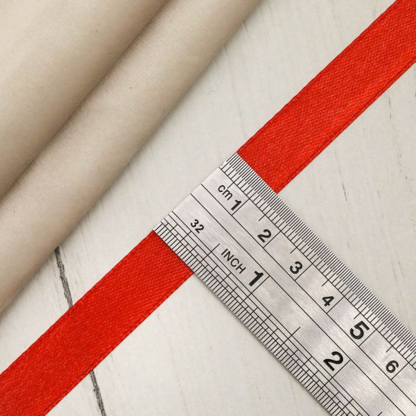 Лента атласная 1-сторонняя 12.0 мм / 22.86±1 метров, 026 красный, Globus