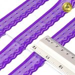 Кружево эластичное (стрейч) 25 мм, 8028, цв.A0507 фиолетовый неон уп.50м, Kruzhevo