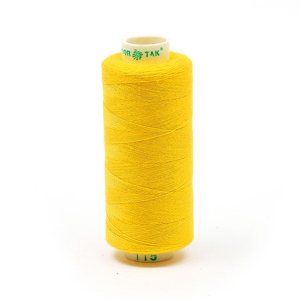 Нитки швейные бытовые Dor Tak 40/2, 366 м / 10 кат., 115 желтый