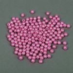 Бусины пластик (перламутр) ⌀8 мм, цв. 093 т.сиреневый, 50 гр. (213 шт), Magic4Hobby