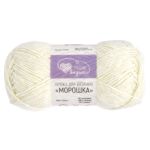 Пряжа Люблю вязать Морошка / уп.3 мот. по 100 г, 175 м, 001 белый