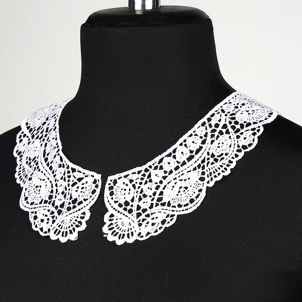 Пришивной кружевной воротник 22.5х20см, TTR.12GY0010, цв.белый уп.50 компл, Kruzhevo