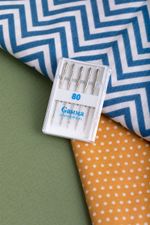 Иглы для швейных машин базовые универсальные 130/705 H, №80, 5 игл, М, Gamma NU №80