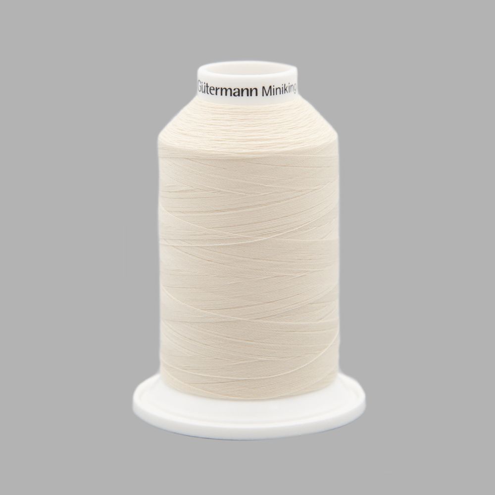 Нитки оверлочные Gutermann Miniking, 1000м, 802 молочно-бежевый, 5 катушек