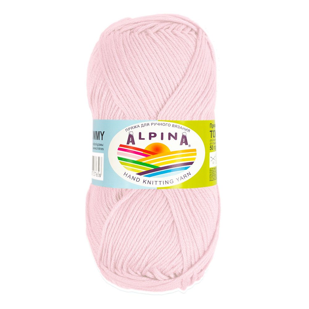 Пряжа Alpina Tommy / уп.10 мот. по 50г, 138м, 011 бл. розовый