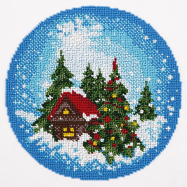Набор для вышивания бисером Panna, Новогодняя сказка, 20х20 см