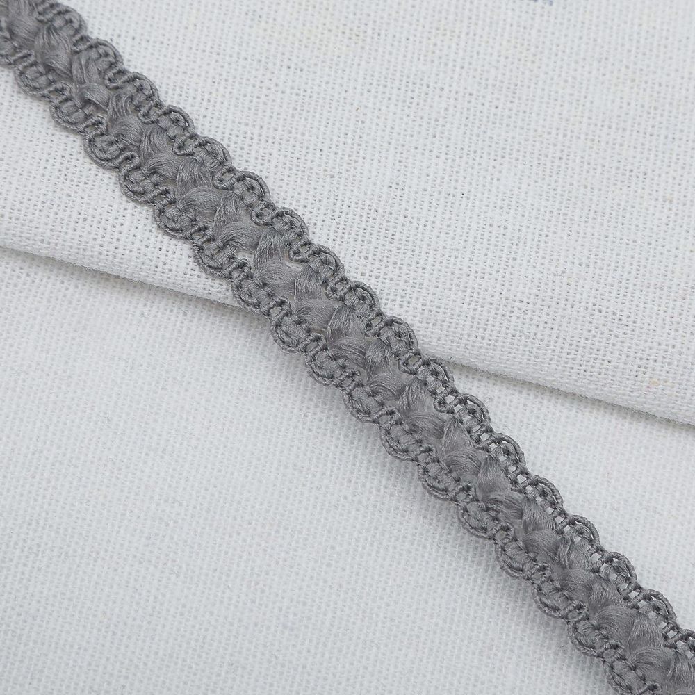 Тесьма отделочная вязаная 17 мм, 10 м, св.серый