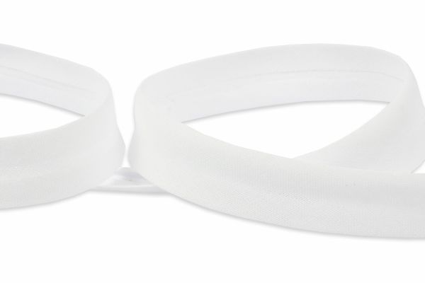 Косая бейка хлопковая 18 мм / 132±1 метра, 001 белый, Gamma GK-18C