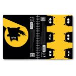 Тетрадь-перевертыш ученическая общая, A5 96 л. на гребне 65 г/м², белизна 100 %, 4 шт, клетка, 01215 Чёрный кот, Светоч Т119