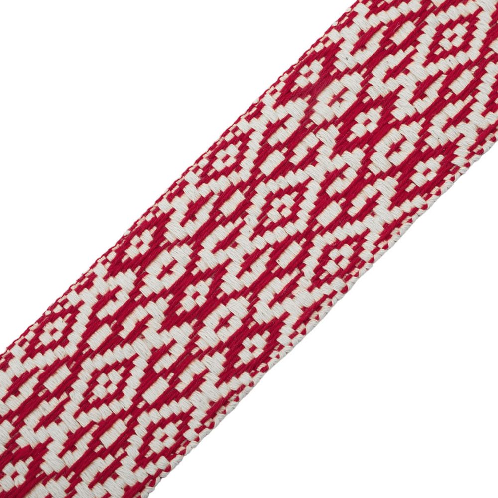 Лента для поясов 50 мм / 25 метров, рис. 9547 (белый/красный) С3798Г17