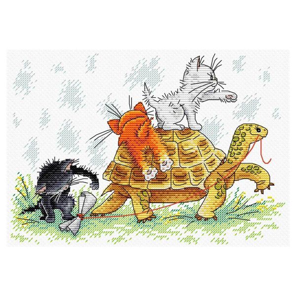 Набор для вышивания нитками МП Студия, По дороге с ветерком 16х23см